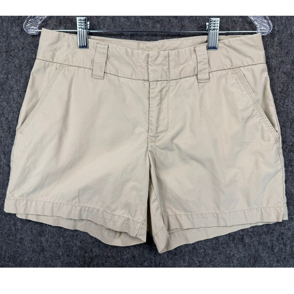 Tommy Hilfiger Womens Khaki Chino Shorts Tan Cotton Size 2 Low Rise Casual